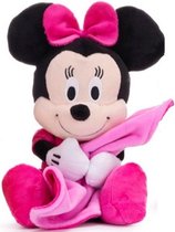 Minnie Mouse met Knuffeldoek Pluche Knuffel 25 cm {Disney Plush Toy | Speelgoed Knuffels Knuffeldier Knuffelpop Knuffeldoekje Baby Kinderen Jongens Meisjes | Minnie Mouse, Donald Duck, Goofy}