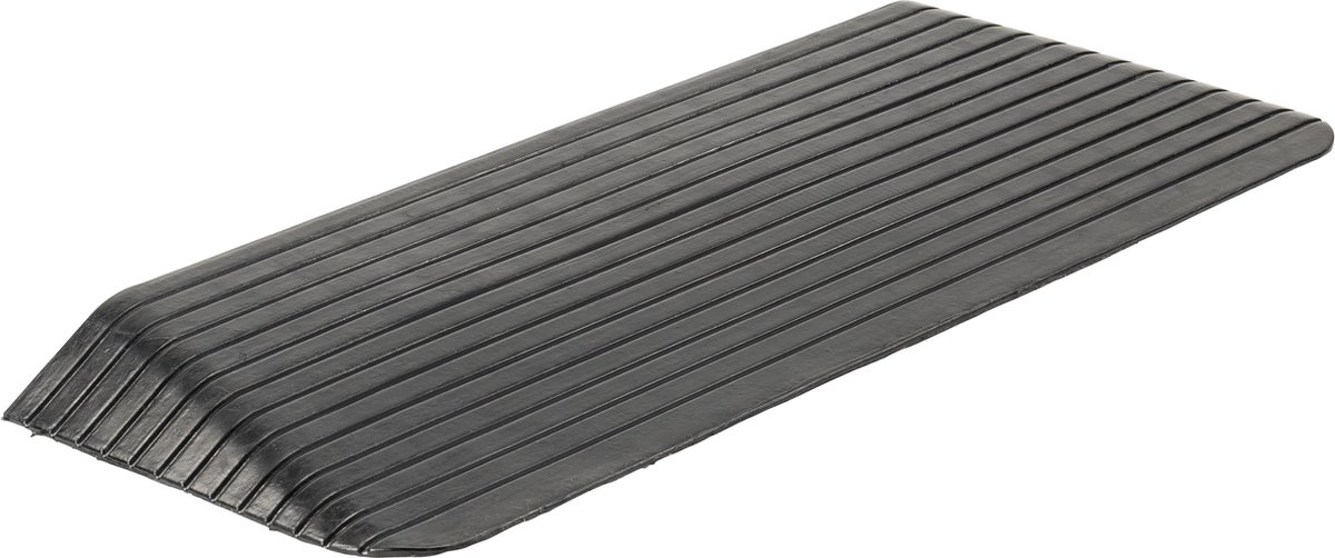 Goedkoopste Rubberen drempelhulp 6,4 cm - 64 mm - Antislip - Oprijplaat Drempelhelling Drempelplaat Oprijhelling - 110 cm breed