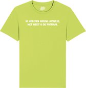 O de Frituur - Frituur Snack Outfit - Grappige Eten En Snoep Spreuken en Teksten Cadeau - Dames / Heren / Unisex Kleding - Unisex T-Shirt - Appel Groen - Maat M