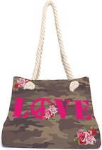 Aqua-licious - Strandtas met rits - Beachbag - Shopper - Waterafstotende voering - Design: Love