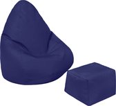 Pouf Loft 25 - Poufs Kinder à dossier haut - chaise pour enfants - Salle de jeux pour enfants - Pouf de Gaming durable avec repose-pieds - Salon de poufs intérieur et extérieur