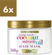 OGX Masque capillaire Damage Remedy Huile Miracle de Noix de Coco (6 x 168g)