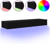 vidaXL - Tv-meubelen - 2 - st - met - LED-verlichting - 60x35x15,5 - cm - zwart