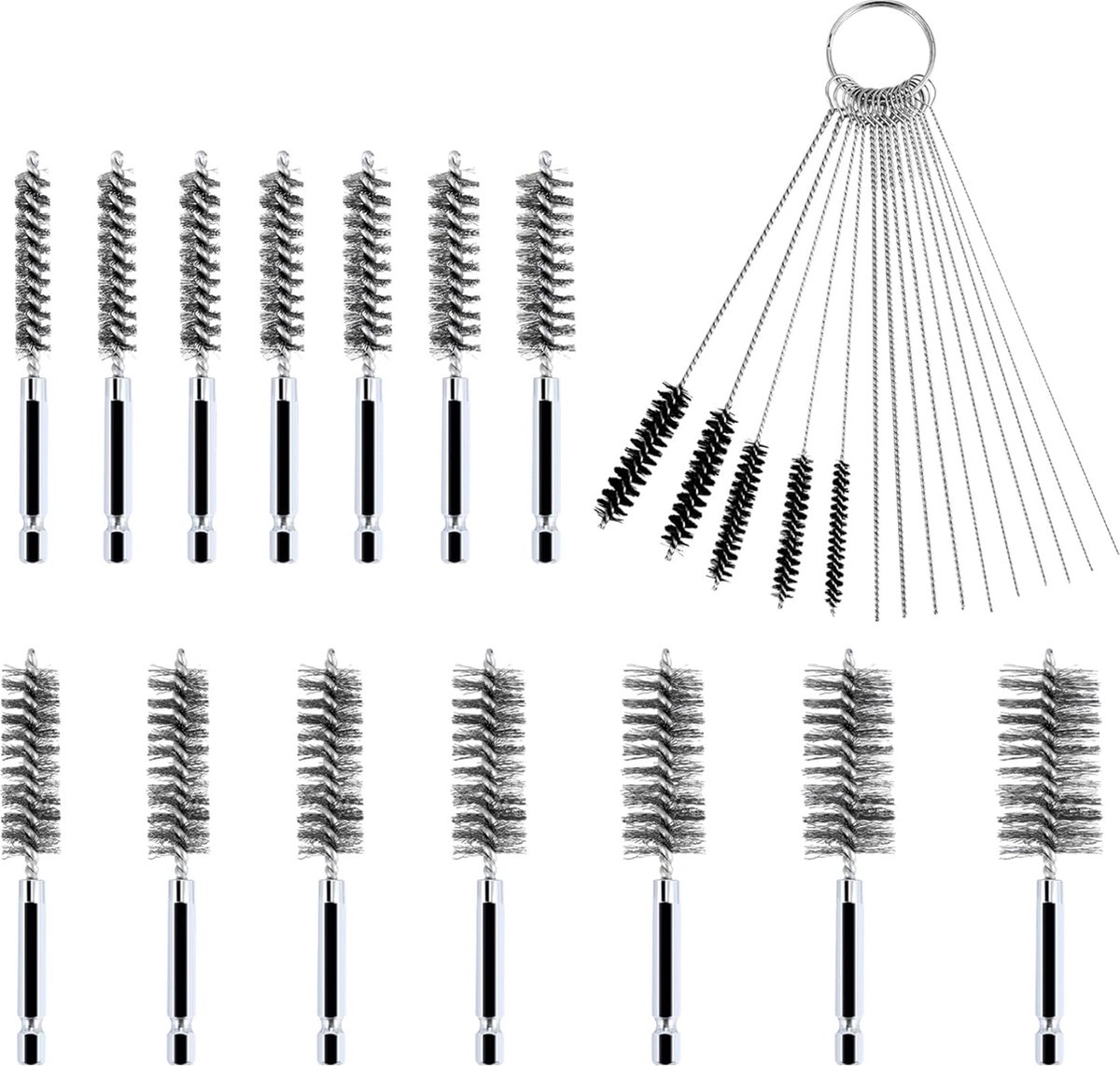Draadborstel, 10 stuks, boorborstel, 3 mm, kleine draadborstel, metalen borstel, reiniging, mini messing borstel voor slijpen en ontbramen Draadborstel, 10 stuks, boorborstel, 3 mm, kleine draadborstel, metalen borstel, reiniging, mini messing borstel voor slijpen en ontbramen