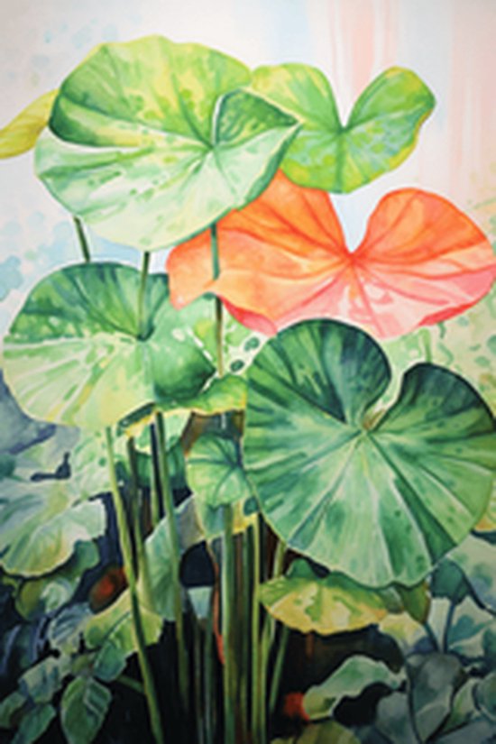 Waterlelies Poster | Natuurposter | Planten | 51x71cm | Wanddecoratie | Muurposter | CW | Geschikt om in te lijsten