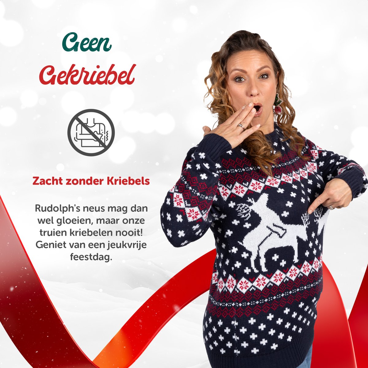 Foute Kersttrui Heren - Christmas Sweater "Rendieren doen een Spelletje" - Mannen Maat XXL — afbeelding 4
