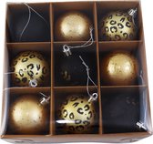 Kerstballen - 9 Delige Set - Kerstversiering - Goud - Zwart - Verschillende Afwerkingen - Kerstboom Kerstballen - Voor in de kerstboom