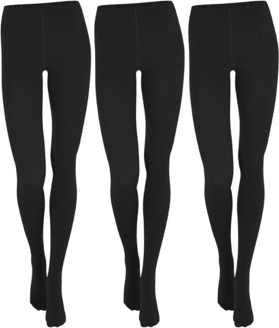 3-Pack - Dames Thermo maillot - Zwart - Maat XL/XXL (48-50)