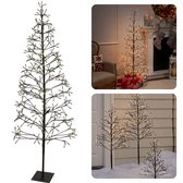 Sfeervolle Lichtboom - Kerstboom - 180 Cm - 400 Warm Witte LED's - Sfeerverlichting - Kerstverlichting - Kerstlampjes - Takken met Verlichting - Voor Binnen en Buiten - Met Metalen Standaard - 500 cm Aansluitsnoer - Kerstversiering - Inclusief EBOOK