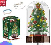 Mould King 10090 Boîte à musique de Noël L'arbre de Noël avec modèle de pièce LED Décoration de Noël