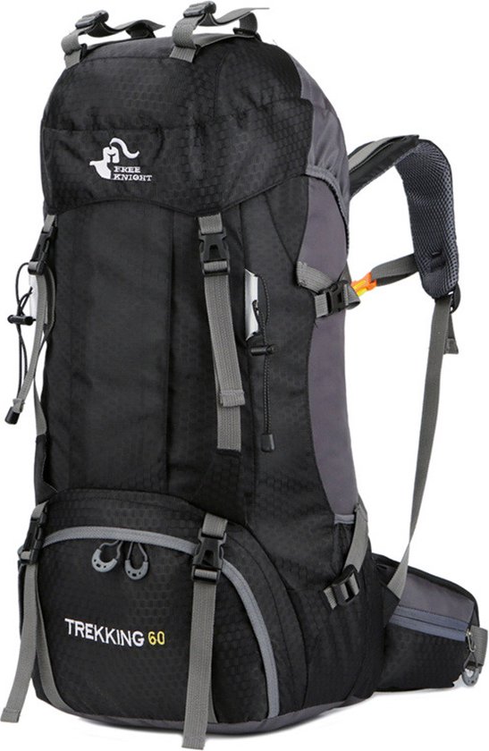 RAMBUX® - Backpack - Adventure - Zwart - Wandelrugzak - Trekking Rugzak - Heupriem - Lichtgewicht - 50 Liter