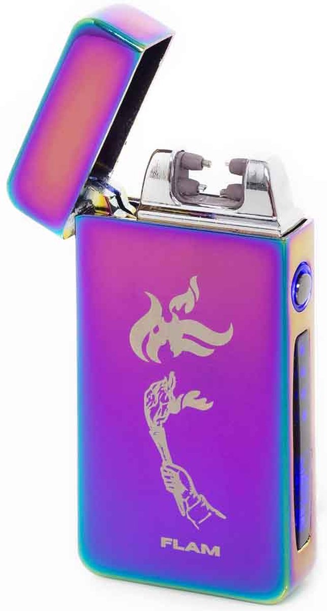 Goedkoopste Flam Plasma Aansteker - regenboog - USB Oplaadbaar - Elektrische Aansteker - Oplaadbare aansteker