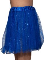 Tutu - Avec paillettes - Jupe en tulle - Jupon - Enfants - Filles - Bleu cobalt
