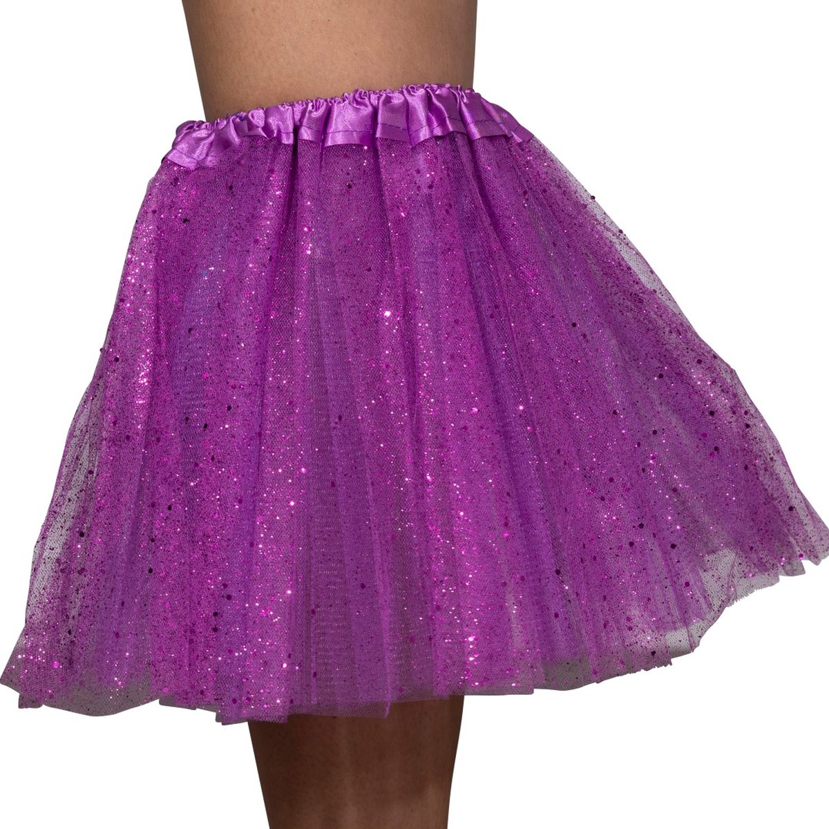 Tutu - Met glitters - Tule rokje - Petticoat - Kinderen - Meisjes - Paars
