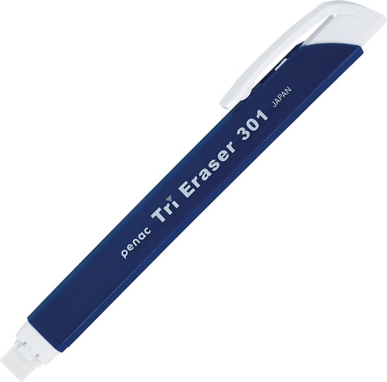 Penac Japan - Gumvulpotlood - Gum Pen - Donkerblauw - navulbaar - 8.25mm x 122mm gumpotlood