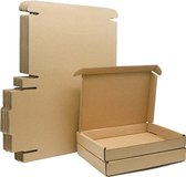 25 x Bruine Standaard Brievenbusdozen Formaat A4 - 30 x 21,5 x 3 Cm / Platte dozen voor brievenbus met bovenklep / Verzenddoosje / Postdozen