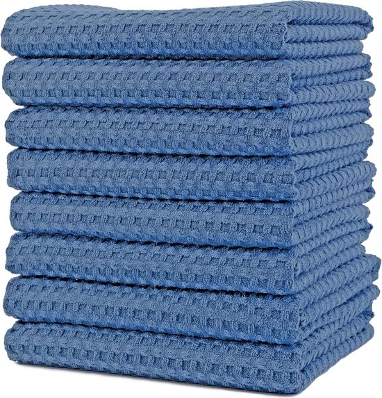 Badcape van badstof - BLAUW - 12.00