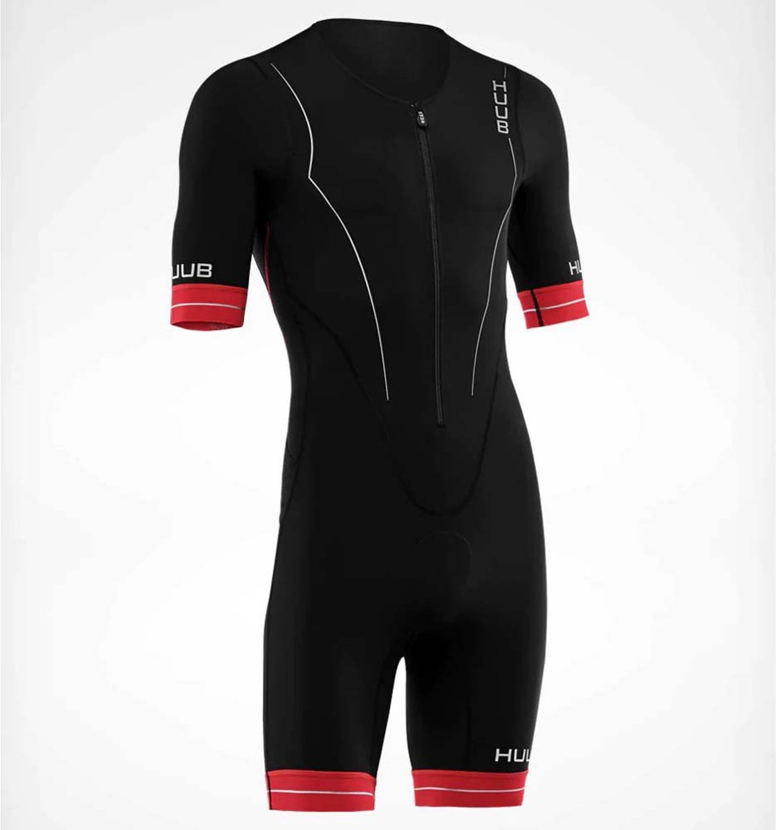 Huub Heren Race Long Course Tri Suit - Black / Red