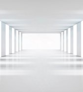 Fotobehang - White Corridor 225x250cm - Vliesbehang