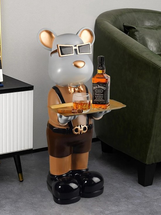 Bearbrick 400% Camouflage Haai - 28 Cm Gewelddadige Beer Bouwsteen Pop Verzamelobject