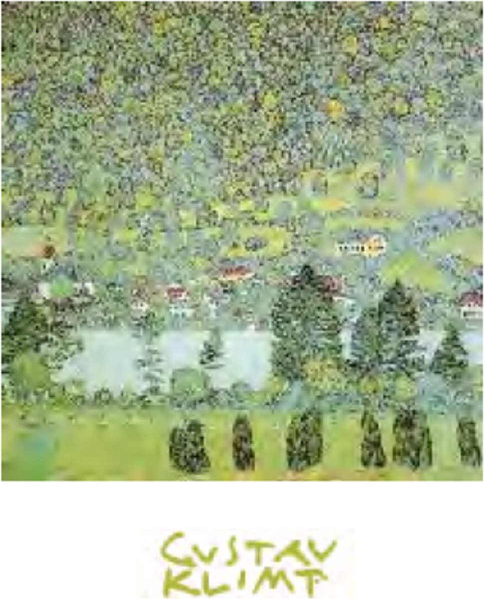 Catch Projecten Mini kunstposter - Gustav Klimt - Berggebied bij Unterach - 24x30 cm Multicolor