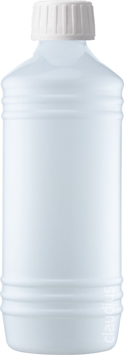 Lege Plastic Fles 500 ml PET - Wit - met witte verzegeldop - set van 10 stuks - navulbaar - leeg