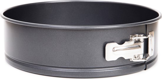 CHEUKYIU 3 stuks 12/18/24 cm taartvormset rond met antiaanbaklaag springvorm bakvorm bakvorm springvormen set met afneembare bodem voor keukenfeestjes en bruiloften zwart