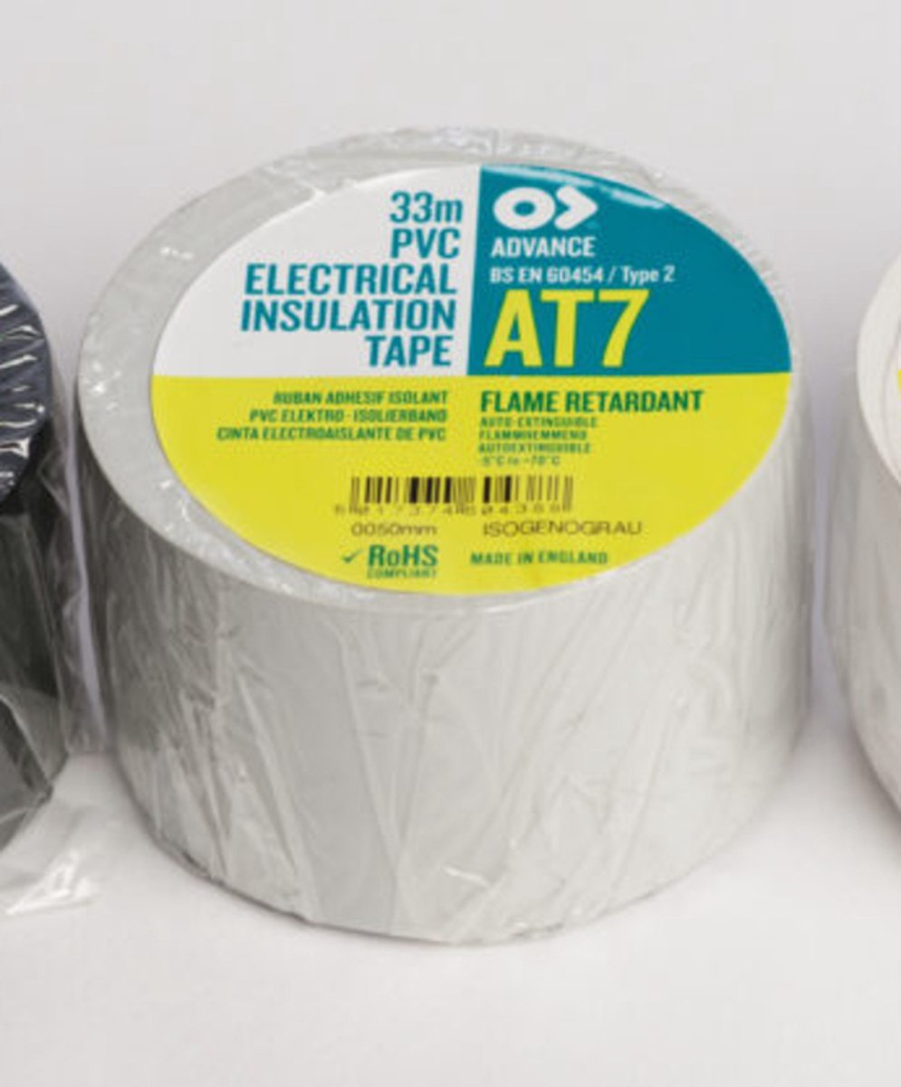 Advance AT7 PVC tape 50mm x 33m Isogeno Grijs