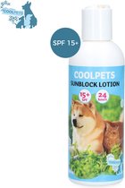 CoolPets Sunblock lotion - 200 ml - Zonnebrand voor dieren - Dierenhuidverzorging - 24 uur bescherming - SPF 15+ - Geschikt voor dieren