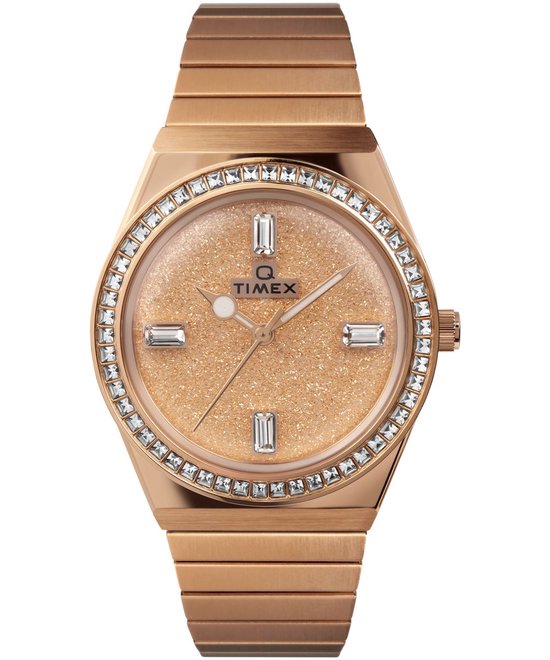 Timex Q Reissue TW2W10700 Horloge - Staal - Rosékleurig - Ø 36 mm