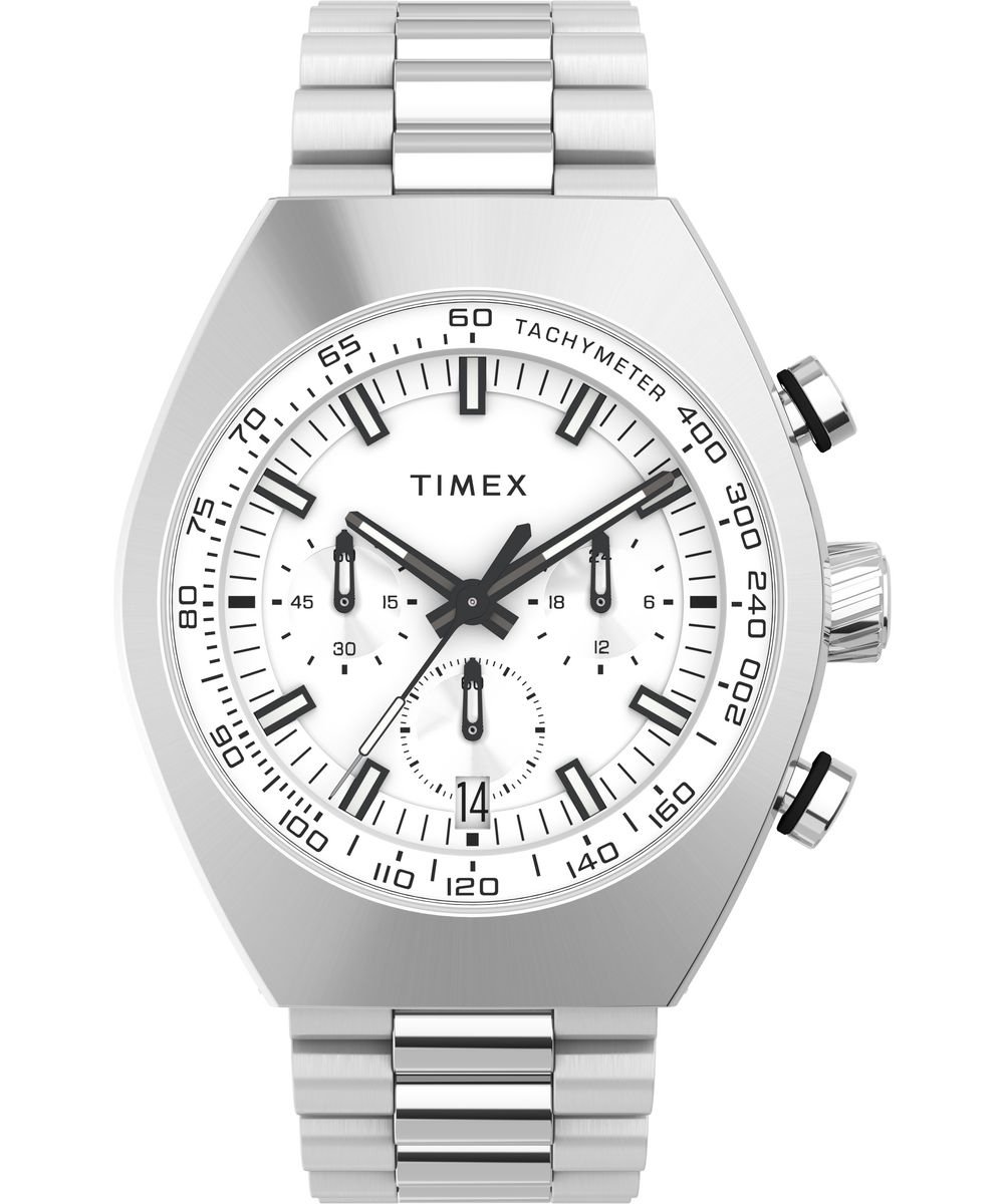 Timex Legacy Chrono TW2W22200 Horloge - Staal - Zilverkleurig - Ø 41 mm