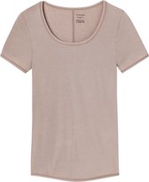 SCHIESSER Personal Fit T-shirt (1-pack) - dames shirt korte mouwen bruin - Maat: L