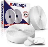 AWEMOZ® auto-adhésif Fermetures velcro - Velcro Witte - 2 x 6 m Tape Velcro - 2 cm de large