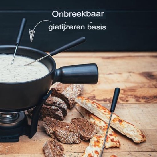 Gratyfied Kaasfondue Set Kaasfondue Pan Kaasfondue Pan Aardewerk bol