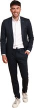 Suitable - Kostuum Albatros Melange Donkerblauw - Heren - Maat 50 - Slim-fit