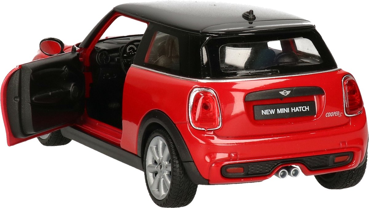 Welly 1/18 scale Diecast - 19851W - Mini Cooper - Red/White