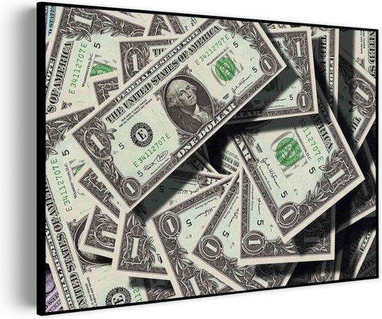 Akoestisch Schilderij Dollars Money George Washington Rechthoek Horizontaal Pro L (100 x 72 CM) - Akoestisch paneel - Akoestische Panelen - Akoestische wanddecoratie - Akoestisch wandpaneel