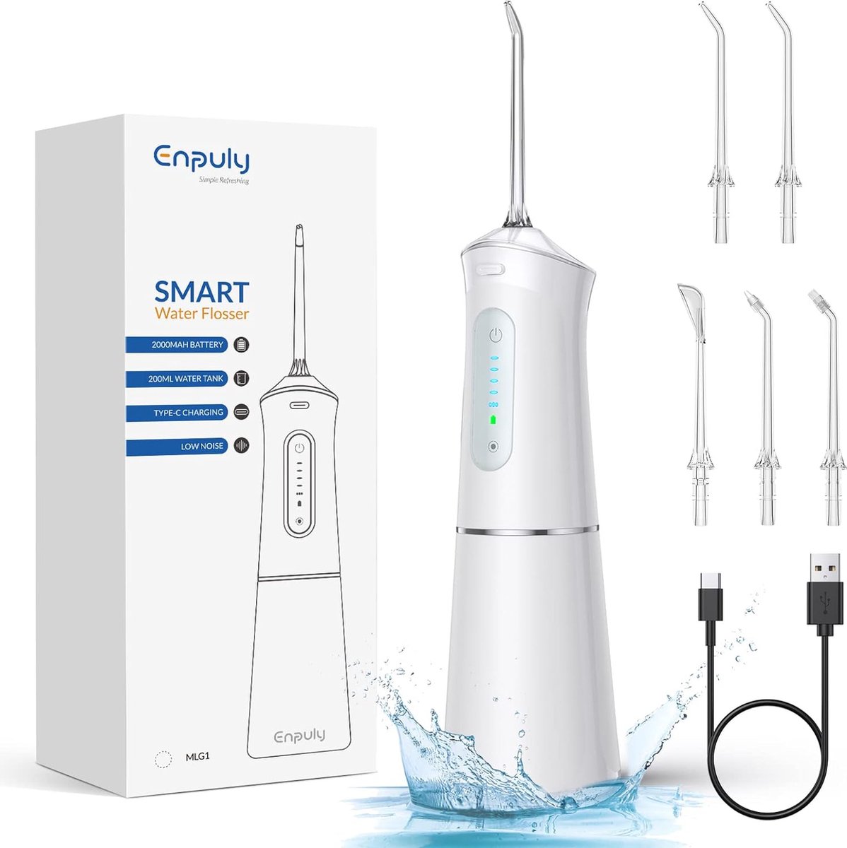 Bol.com Equivera Waterflosser - Monddouche - Draadloos - Mondverzorging aanbieding