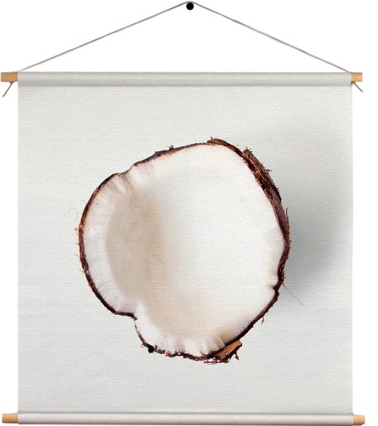 Textielposter Coconut Vierkant M (30 X 30 CM) - Wandkleed - Wanddoek - Wanddecoratie