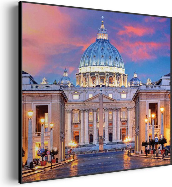 Akoestisch Schilderij Het Vaticaan Vierkant Basic XL (100X100) - Akoestisch paneel - Akoestische Panelen - Akoestische wanddecoratie - Akoestisch wandpaneel