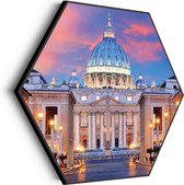 Akoestisch Schilderij Het Vaticaan Hexagon Basic XL (140 X 121 CM) - Akoestisch paneel - Akoestische Panelen - Akoestische wanddecoratie - Akoestisch wandpaneel