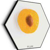 Akoestisch Schilderij Plum Pruim Oranje Hexagon Basic M (60 X 52 CM) - Akoestisch paneel - Akoestische Panelen - Akoestische wanddecoratie - Akoestisch wandpaneel