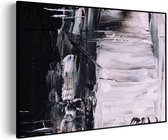 Akoestisch Schilderij Zwart wit schilderwerk Rechthoek Horizontaal Pro M (85 X 60 CM) - Akoestisch paneel - Akoestische Panelen - Akoestische wanddecoratie - Akoestisch wandpaneelKatoen M (85 X 60 CM)