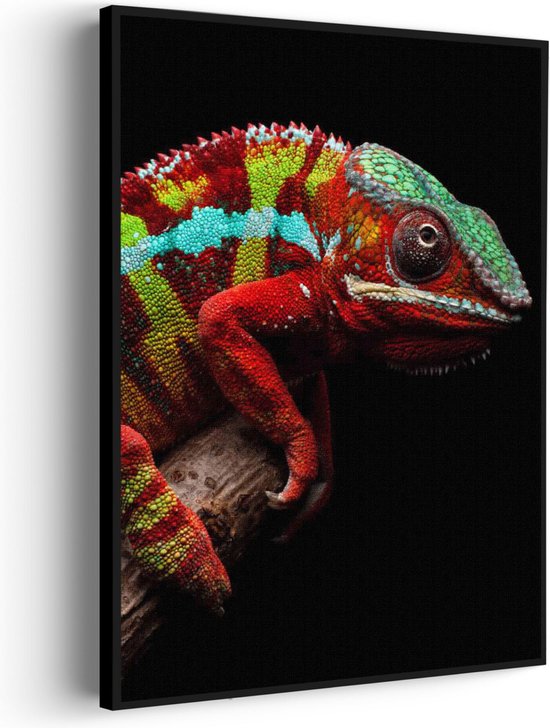 Akoestisch Schilderij De Kameleon Rechthoek Verticaal Basic XL (86 X 120 CM) - Akoestisch paneel - Akoestische Panelen - Akoestische wanddecoratie - Akoestisch wandpaneel