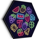 Akoestisch Schilderij Game Slot Iconen Hexagon Basic L (100 X 86 CM) - Akoestisch paneel - Akoestische Panelen - Akoestische wanddecoratie - Akoestisch wandpaneel