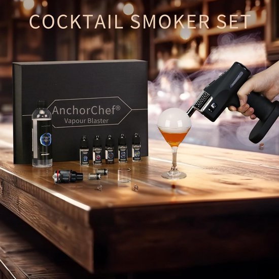 Cocktail Bubble Maker Kit, Flavour Blaster, Electric Cocktail Bubble Smoke Gun, Portable Smoker Infuser Handheld Cold Smoking Smoker,Smoke Gun for Cooking