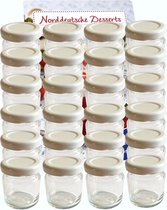 Set de 100 Mini pots de 53 ml avec couvercle Wit jusqu'à 43 - avec couvercle à visser pots ronds pots de Jam de caviar de miel pots de fruits pots de miel pots de conservation pots de portions