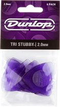 Jim Dunlop - Tri Stubby - Plectrum - 2.00 mm - 6-pack