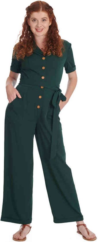 Banned - Pleased As Punch Jumpsuit - L - Groen