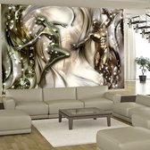 Fotobehangkoning - Behang - Vliesbehang - Fotobehang Kunst - Gouden Beelden - Energy of Passion - 200 x 140 cm